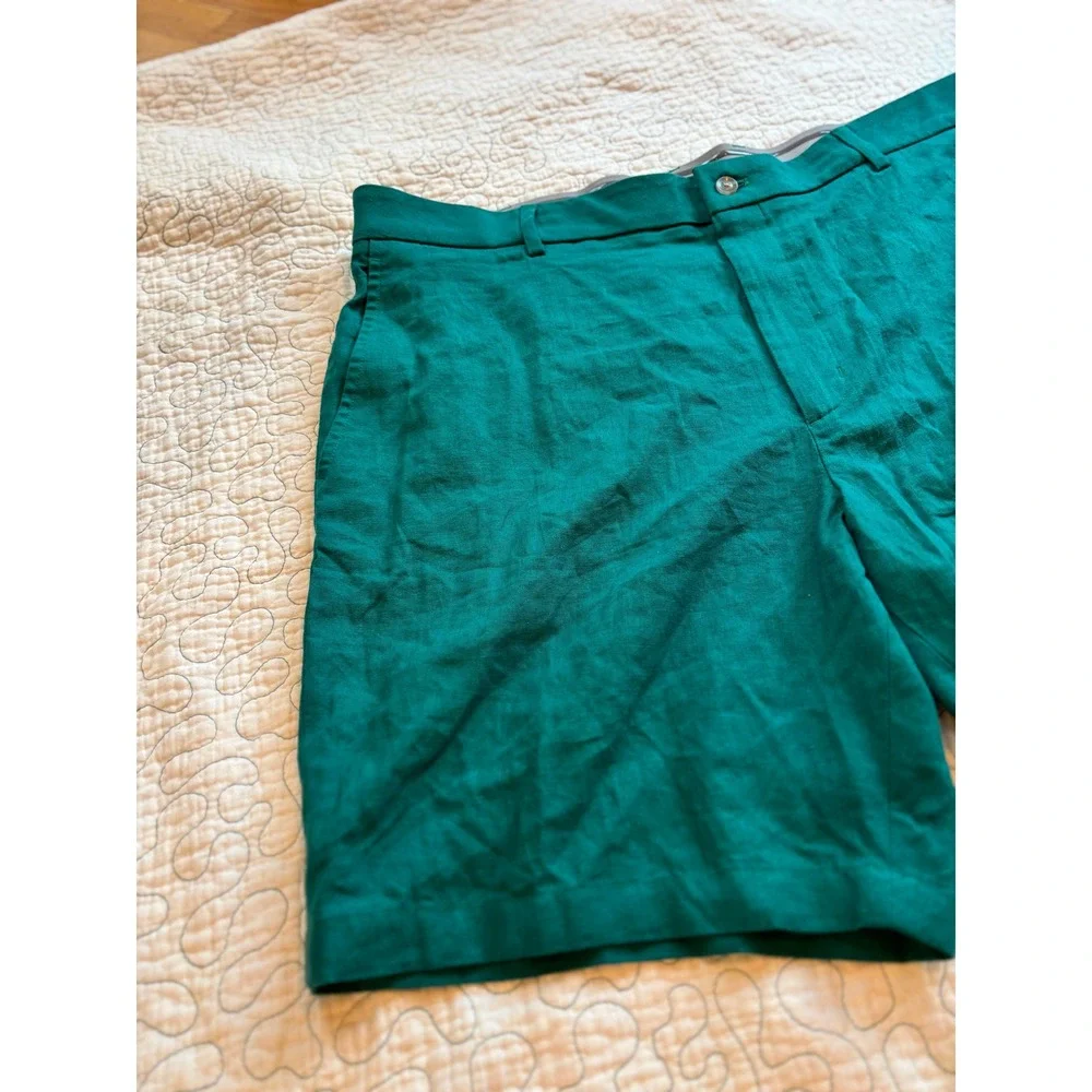 Walter Hagen‎ Mens Clubhouse Linen Shorts Green Size 40 9